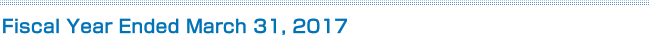 Fiscal Year Ended March 31, 2017